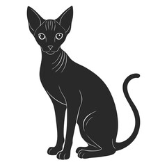 Sphynx Cat silhouette vector illustration