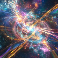 Obraz premium Visualizing the Infinite Potential of Zero Point Energy in a Cosmic Setting