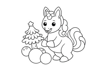 Magical Unicorn Christmas Coloring Book – Festive Holiday Fun for Kids & Adults
