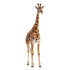 Obraz premium Giraffe white background