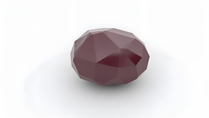 Fototapeta premium Elegance of Form: 3D Low Poly Raisin