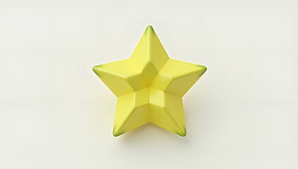 Obraz premium Vivid Simplicity: 3D Starfruit on Solid Background
