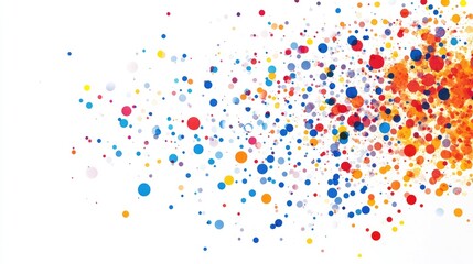 Colorful Abstract Background with Vibrant Dots in Various Sizes Creating a Dynamic Visual Display