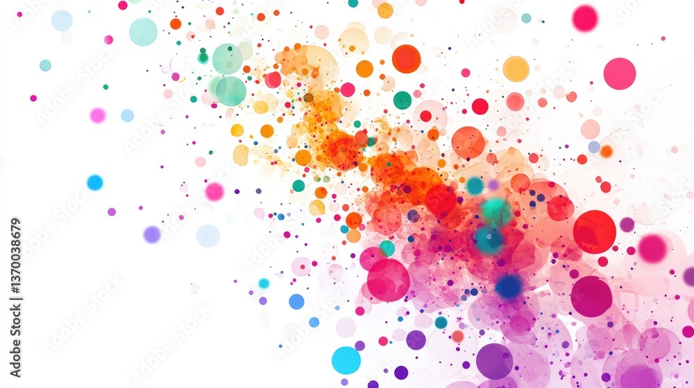 Poster colorful abstract background with circular patterns and soft blurs for creative designs and artistic