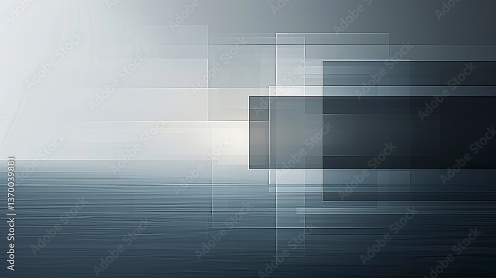 Aufkleber abstract geometric design with layered rectangles