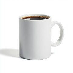 Classic american coffee mug showcase artistic beverage photography in timeless studio setting