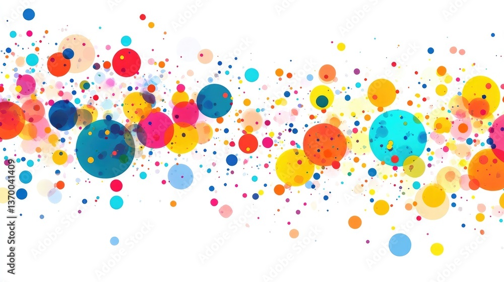 Aufkleber vibrant abstract colorful dots and circles background for creative design and artistic projects