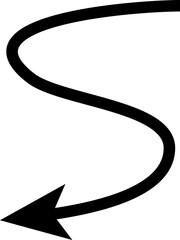 arrow doodle hand drawing simple element