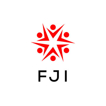 FJI creative minimalist letter logo.