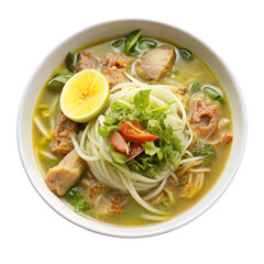 Soto Indonesian culinary isolated on transparent background  
