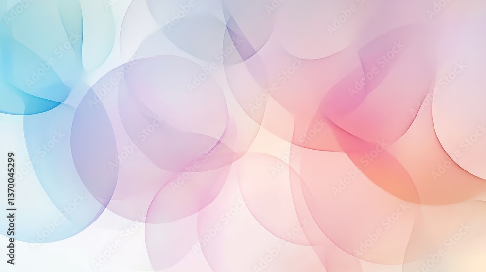 Aufkleber soft pastel background with abstract circular shapes for modern design and creative projects