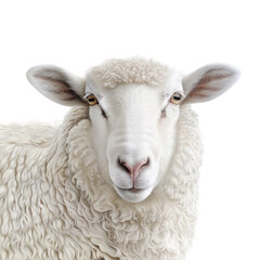 Fototapeta premium Sheep white background