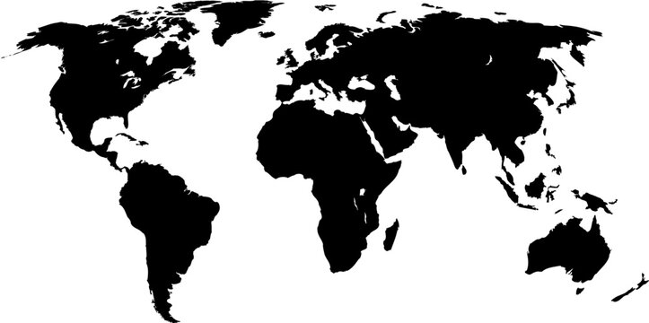 world map silhouette simple basic element background