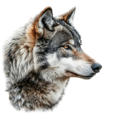 Obraz premium Wolf white background