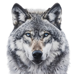 Fototapeta premium Wolf white background