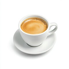 Fototapeta premium Espresso coffee on a part scale high-quality isolated image minimalist environment close-up view