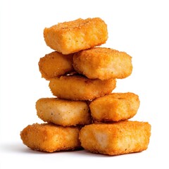 Delicious chicken nuggets kitchen table food photography bright lighting close-up culinary delight