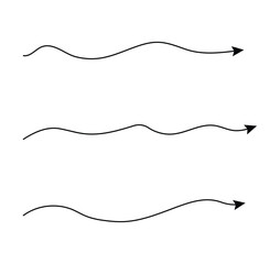 Hand drawn arrows collection Set simple flat arrows isolated on white background. Arrow mark icons and arrow paint. Hand drawn arrow vector