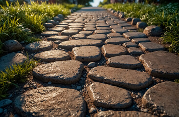 Close-up of a stone path