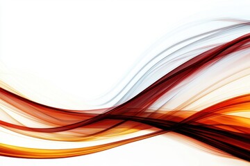 Obraz premium Abstract Flowing Lines in Warm Tones of Red, Orange and Brown