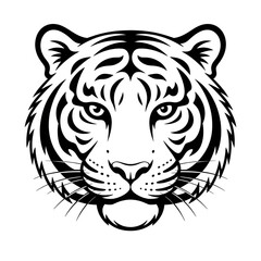 tiger head silhouette