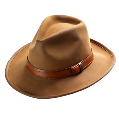 Tan Fedora Hat Fashion Accessory