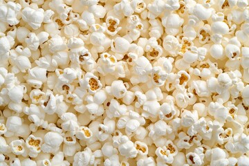 Close-Up of Fresh Popcorn in Classic Striped Box, Movie Snack, Cinema Treat, Buttery Popcorn, Entertainment, Concession Stand, Film Night, Tasty Snack, Crunchy Popcorn, Food Photography