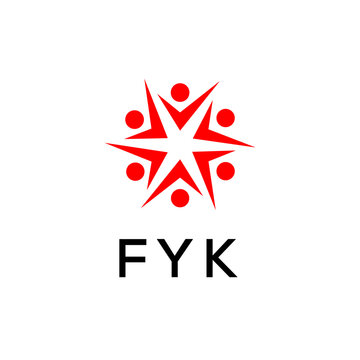 FYK creative minimalist letter logo.