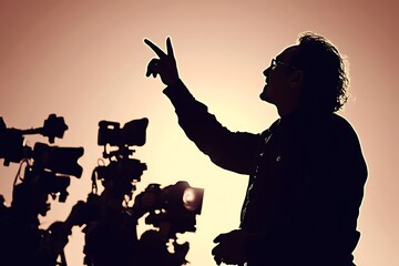 Silhouette of a Film Director