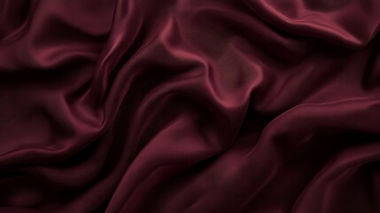 Fototapeta premium Dark red silk fabric background with soft folds and smooth texture for elegant designs