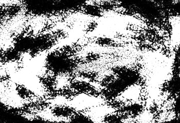 Abstract grunge black and white distressed texture background, Isolated on transparent background, PNG