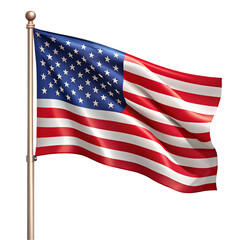 Fototapeta premium American flag isolated on transparent background 