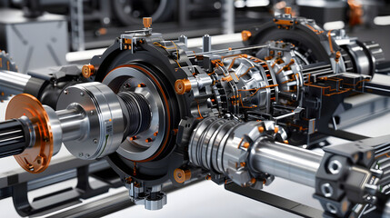 Fototapeta premium Detailed Anatomy of a Sophisticated Mechanical Axle System