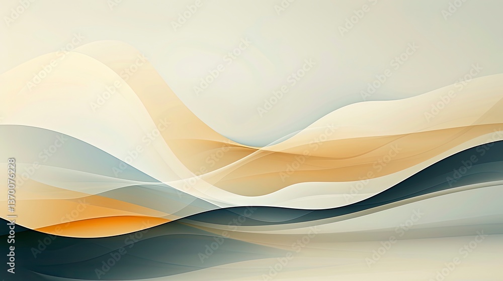Aufkleber abstract wave design with soft color transitions