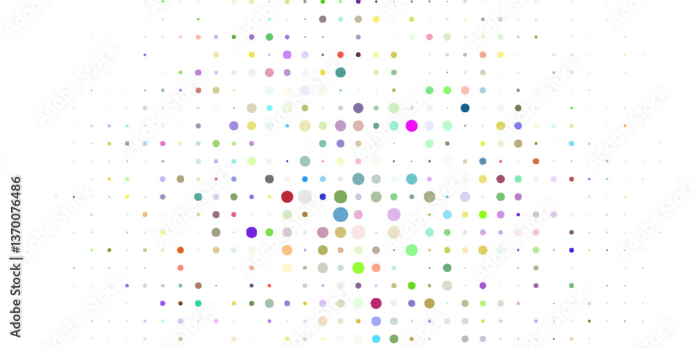 Poster light multicolor, rainbow vector layout with circle shapes. glitter abstract illustration with blurr