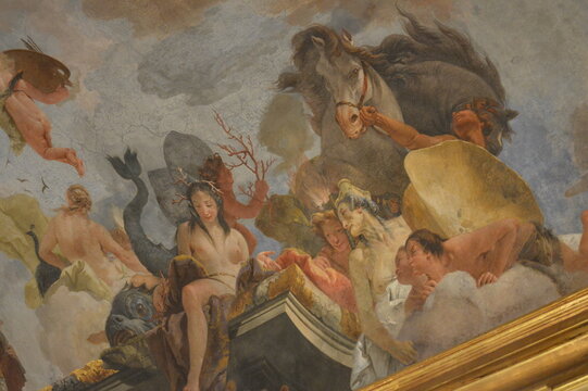 Milano,Palazzo Clerici,la volta affrescata dal Tiepolo