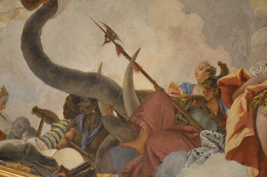 Milano,Palazzo Clerici,la volta affrescata dal Tiepolo