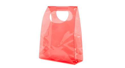 Red shopping bag isolated