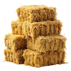Hay Bales Stack: Farm Harvest