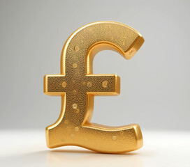 Obraz premium Shiny golden pound symbol representing wealth and finance