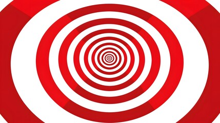 Red Spiral Pattern Creating an Optical Illusion of Depth and Dimension with Dynamic Movement