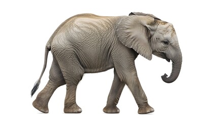 Obraz premium Elephant Walking Gracefully Through Natural Habitat in a Serene Outdoor Setting