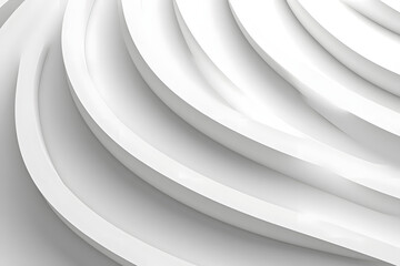 Obraz premium White Curves: Abstract 3D Design