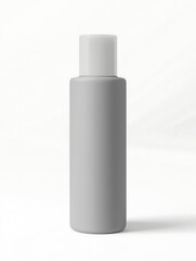 Minimalist Gray Cosmetic Bottle Design: Sustainable Empty Container for Skincare and Personal Care 