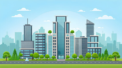 Modern buildings showcase innovative design and protection against natural disasters like earthquakes, creating resilient urban landscape