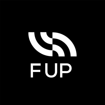 FUP creative minimalist letter logo.