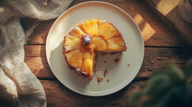 Delicious pineapple upside down cake recipe homemade dessert baking sweet treat food photography and recipe