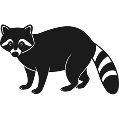 Raccoon silhouette vector illustration