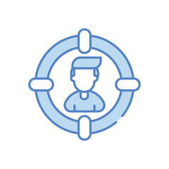 Customer Target icon vector stock illustration