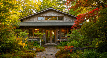 森の中の小さなカフェ